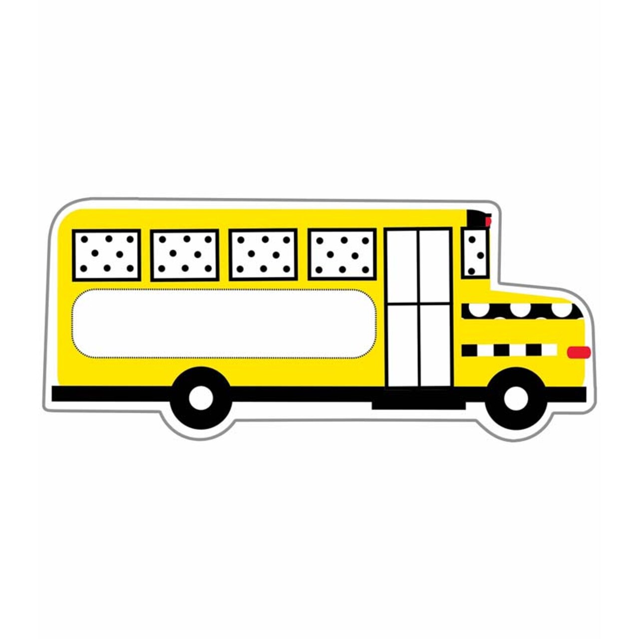 Black, White & Stylish Brights School Bus Cut-Outs, Pack Of 36